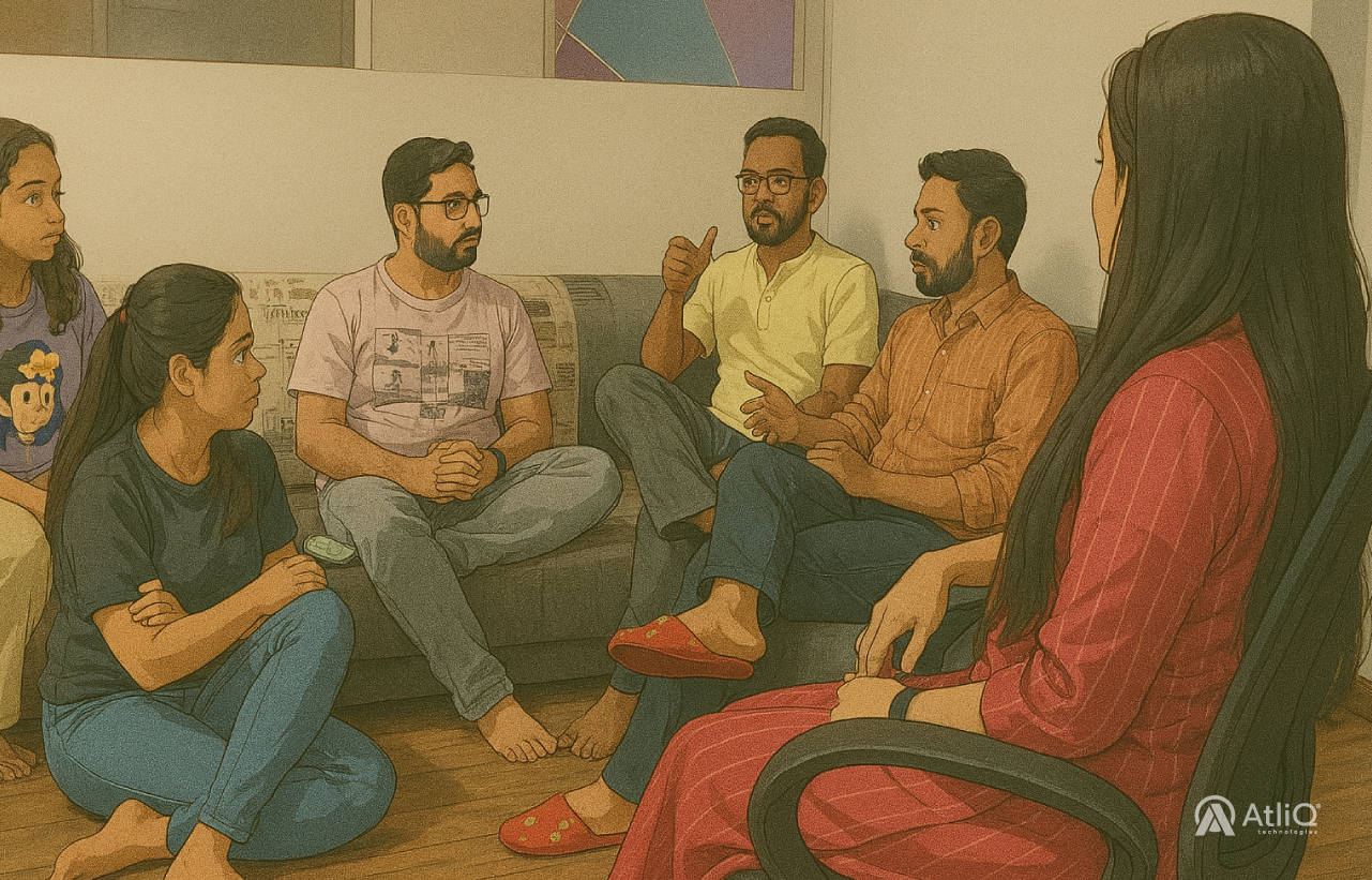 AtliQ Team Image in Ghibli Theme